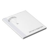 パラグライダーのロゴとスローガン ノートパッド (アングル)