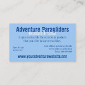 パラグライダーの名刺 名刺 (裏面)
