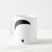 パラグライダーの黒いアイコン コーヒーマグカップ (正面左)