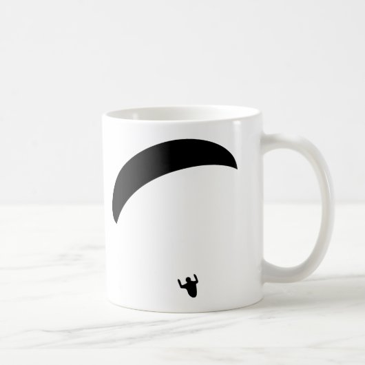 パラグライダーの黒いアイコン コーヒーマグカップ (右)