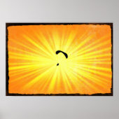 パラグライダーアートシルエット撮影プリント ポスター (正面)