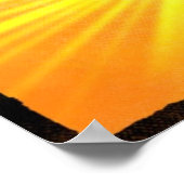 パラグライダーアートシルエット撮影プリント ポスター (角)