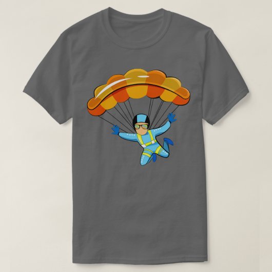 パラグライダーイラストレーション Tシャツ (デザイン正面)