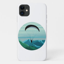 パラグライダーパイロット空飛ぶ山スポーツ iPhone 11 ケース