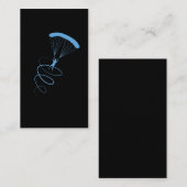 パラグライダーホビ飛んでいるースカイダイバーパラシュート 名刺 (正面/裏面)