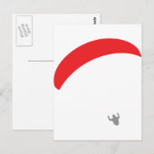 パラグライダー赤 – パラグライダー ポストカード (正面/裏面)