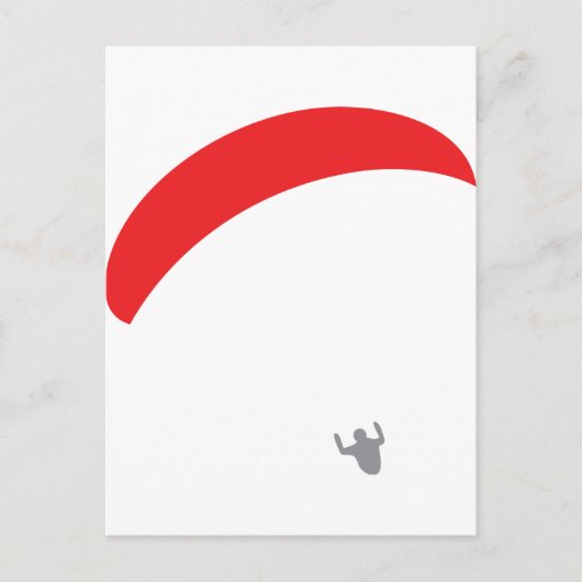 パラグライダー赤 – パラグライダー ポストカード (正面)