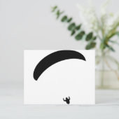 パラグライダー黒のアイコン ポストカード (スタンド正面)