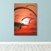 パラグライダー キャンバスプリント (インサイチュ (ウッドフロア))