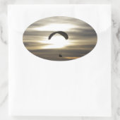 パラグライダー 楕円形シール (バッグ)