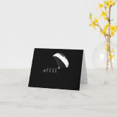 パラグライディングパラシュートの急激な進化 カード (黄色い花)