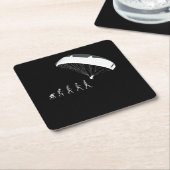 パラグライディングパラシュートの急激な進化 スクエアペーパーコースター (アングル)