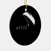 パラグライディングパラシュート急上昇の進化 セラミックオーナメント (右)