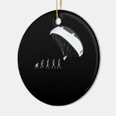 パラグライディングパラシュート急上昇の進化 セラミックオーナメント (左)