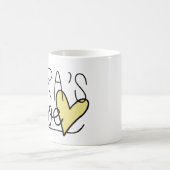 パラグラフにハートのマグがあります コーヒーマグカップ (中央)