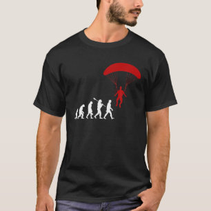 パラグリおもしろいディングスポーツ進化パラグライダー Tシャツ
