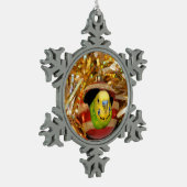 パラケートクリスマス スノーフレークピューターオーナメント (左)