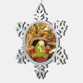 パラケートクリスマス スノーフレークピューターオーナメント (右)