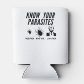 パラサイトを知る – アンチトランプTシャツ – ユニセックス 缶クーラー (裏面)