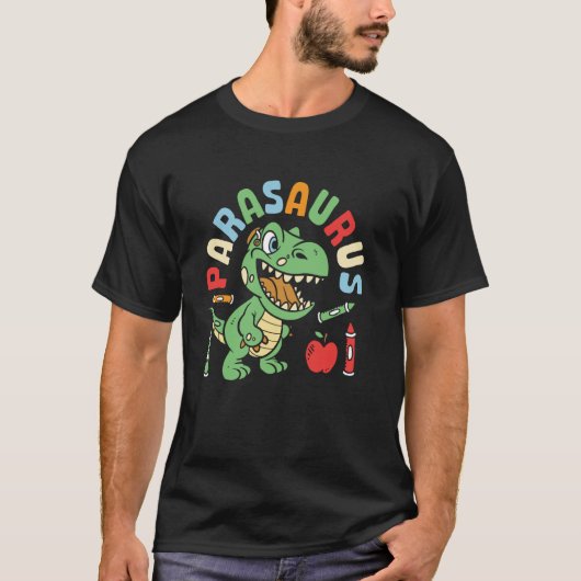 パラサウルスのパラプロの恐竜の教育者 Tシャツ (正面)