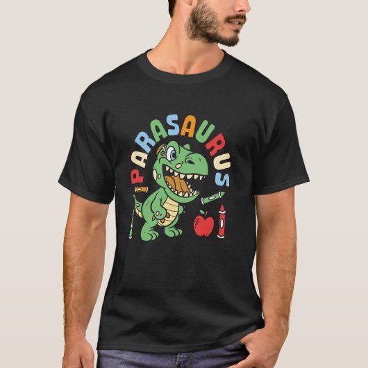 パラサウルスの準専門家の恐竜のパラエデュケーター Tシャツ (正面)