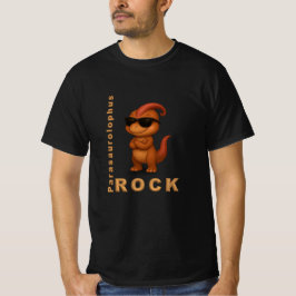 パラサウロロフス・ロック - クールな恐竜Tシャツ Tシャツ