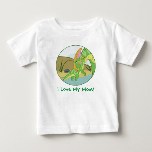 パラサブロフォスママとベビー ベビーTシャツ (正面)