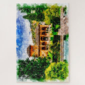 パラシオ·デル·パルタル、アランブラ、グラナダ、スペイン。 ジグソーパズル (縦)