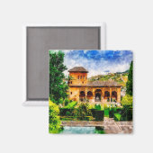 パラシオ·デル·パルタル、アランブラ、グラナダ、スペイン。 マグネット (正面/裏面)