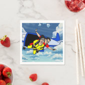 パラシュスカイダイビングフリー秋 スタンダードカクテルナプキン (インサイチュ)