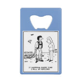 パラシュートによるパラシュートのスカイダイビングに問題がある クレジットカード栓抜き (正面)