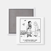 パラシュートによるパラシュートのスカイダイビングに問題がある マグネット (正面/裏面)