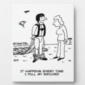 パラシュートのズボン秋ダウン – おもしろい フォトプラーク (正面)