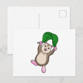 パラシュートのハムスター ポストカード (正面/裏面)