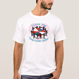 パラシュートゲーム クラシック 校庭 カートゥーン Tシャツ