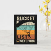 パラシュートジャンプスカイダイバーインストラクターバケットリストSk カード (黄色い花)