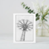 パラシュートジャンプタワーの(Coneyは。、NYあります)郵便はがき ポストカード (スタンド正面)