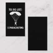 パラシュートスカイダイバーお祝いアドレナリン愛好者 名刺 (正面/裏面)