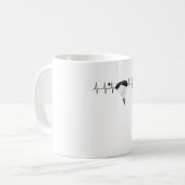 パラシュートハートビートスカイダイビングスカイダイビングパルス コーヒーマグカップ (正面左)