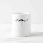 パラシュートハートビートスカイダイビングスカイダイビングパルス コーヒーマグカップ (中央)