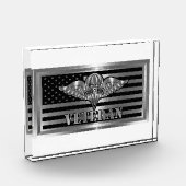 パラシュートリガー退役軍人旗 フォトブロック (左)