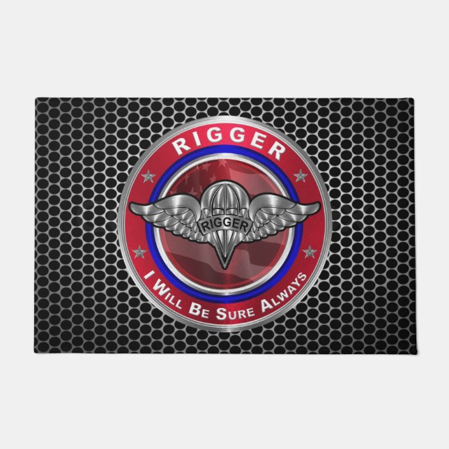 パラシュートリガー-素晴らしい空挺部隊の兵士   ドアマット (正面)