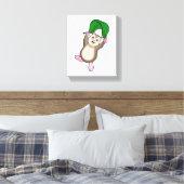 パラシュート付きハムスター キャンバスプリント (インサイチュ (寝室))