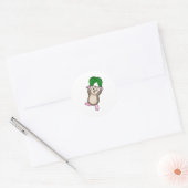 パラシュート付きハムスター ラウンドシール (封筒)