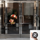 パラシュート豚 ウィンドウサイン (オフィスドア)