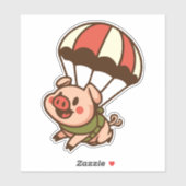 パラシュート豚 シール (シート)