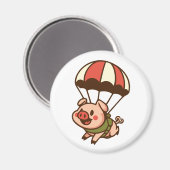 パラシュート豚 マグネット (正面/裏面)