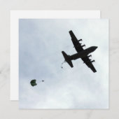 パラシュート降下 EC-130H コンパス・コール 招待状 (正面/裏面)