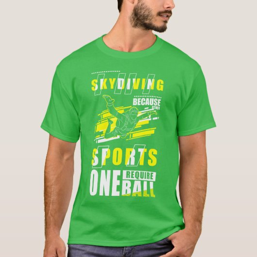 パラシュート スカイダイビング 空飛ぶ スポーツ 仲間 Tシャツ (正面)