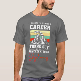 パラシュート パラグライディング ジャンピング エアスポーツ レトロ Tシャツ